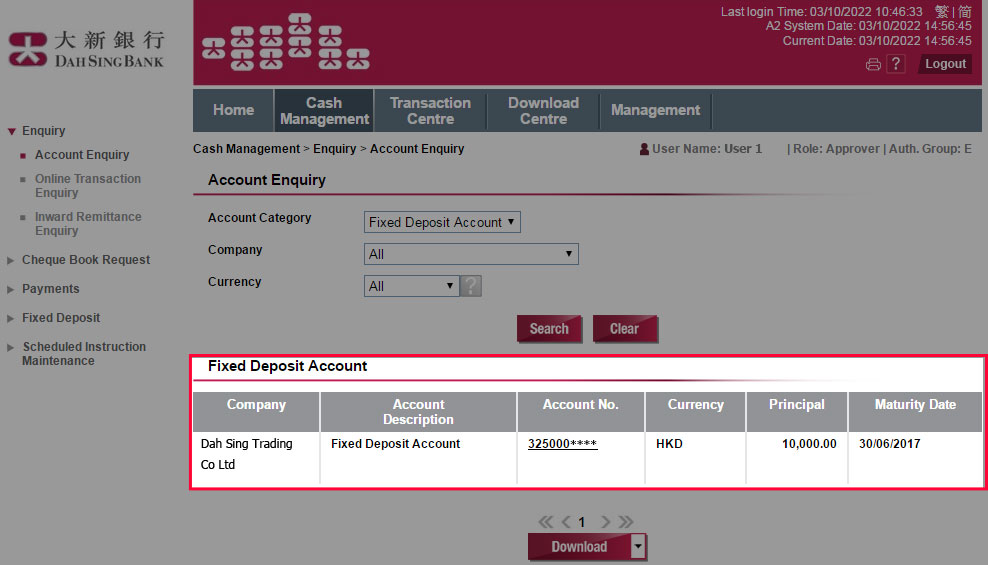 View all your account balances at a glance.